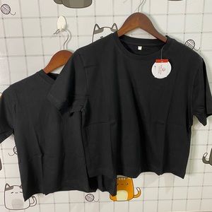 Women’s crop top | Black 100% cotton